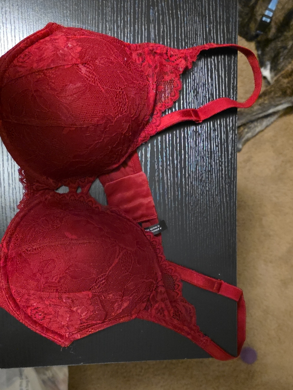 torrid Red Lace Full-Coverage Bra with Adjustable Straps